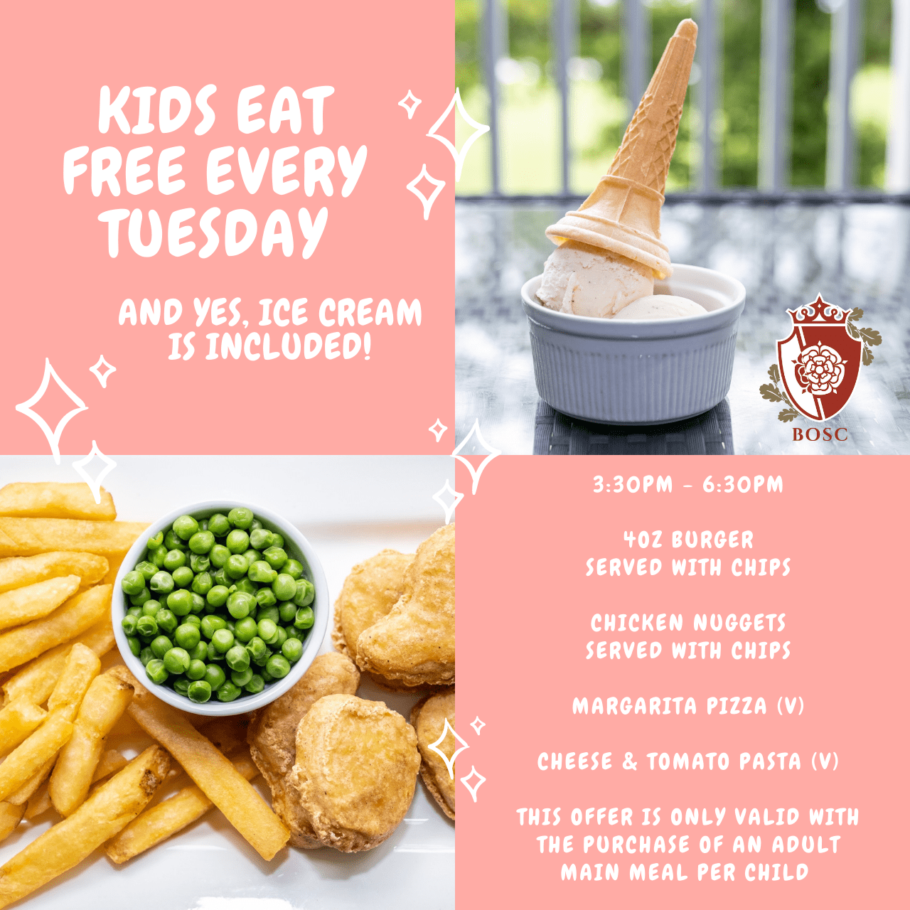 Kids Eat Free at BOSC, Bordon, Hampshire